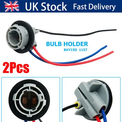 2PCS 12V Universal Car Bulb Holder Socket Adapter Tail Stop Light Globe • £3.99