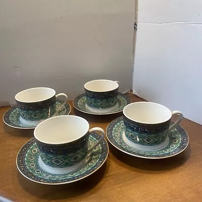 Mikasa ULTIMA + SUPER STRONG FINE CHINA Florence  CUPS Saucers SET OF 4 • $19.99