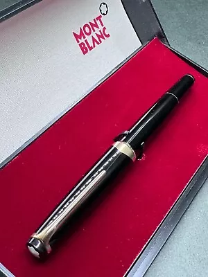 MONTBLANC Meisterstuck No.12 Black Vintage Piston-filler Fountain Pen 18C 750/EF • $240