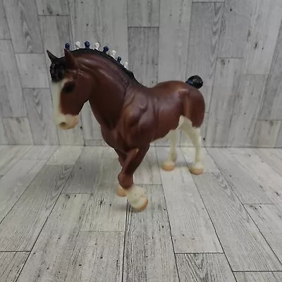 Breyer Horse Highland Clydesdale Bay Sabino Draft Bald Face 12x9 Retired #868 • $68.37