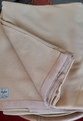 £25.99 • Buy Vintage John Atkinson Pure Merino Wool Blanket Double Please See Description 