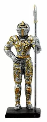 Medieval Halberdier Knight Dollhouse Miniature Figurine 4 H Suit Of Armor Axeman • $14.99