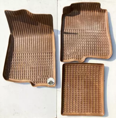 1986-1993 Volvo 240 Waffle Tray Floor Mats Tan Set (3) OEM • $149.99