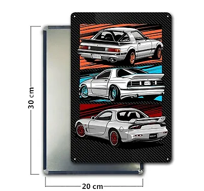 Mazda Rx7 Car Metal Poster Wall Decoration Tin Sign 20x30cm Plaque • $14.80