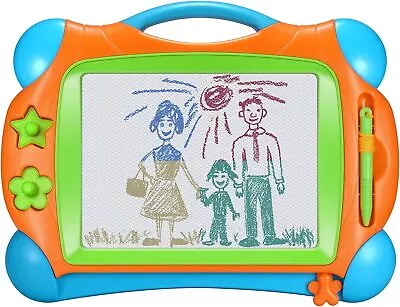 Banne Bon Magnetic Drawing Doodle Board For Kids Toddlers 14Inch Colorful Trave • £15.95