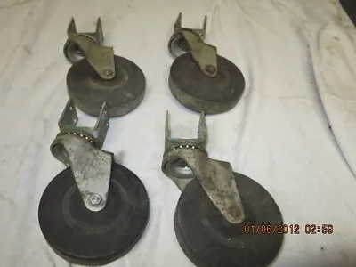 Vintage Heavy Duty Casters-  4 USED Units In The Set • $18