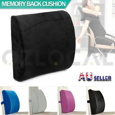 $14.79 • Buy Memory Foam Lumbar Support Pillow Back Pain Chair Cushion Home Office Car Seat