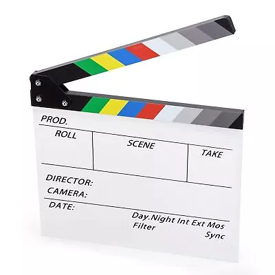 White Wooden Movie Clapboard - Professional Film Slate For Film Developing Kits • $14.16