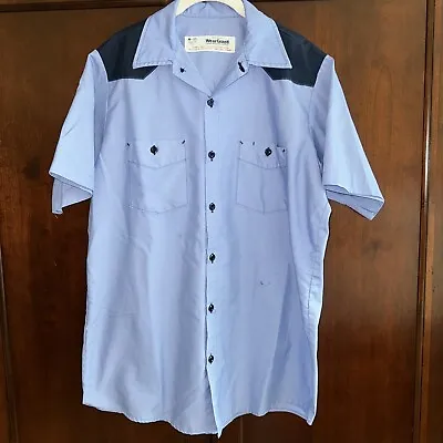 WEARGUARD Vintage Retro Union Work Shirt Made In USA Size Mens Medium • $14.99