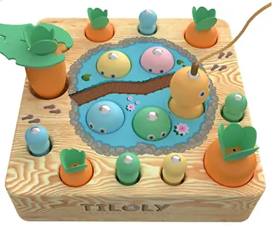 Tiloly - Magnetic Fishing Game - Montessori World - Mini Garden Fine Motor - NEW • $16.99