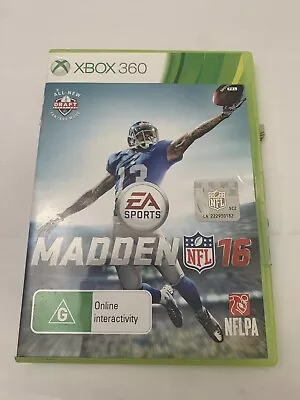 Madden NFL 16 - Xbox 360 - Free Tracked Postage • $19