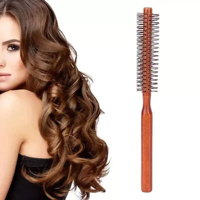 Roller Beard Comb Hairbrush Curling Roller Hairbrush Hair Brush Round  Home Use • $12.85
