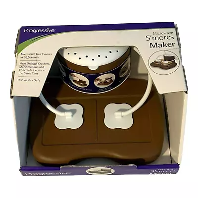 Progressive Prep Solutions PS-68BR Microwave S'mores Maker Brown/White Cute • $13.99