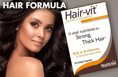 HealthAid Hair-Vit For Thick Hair Growth Essential Vitamins & Minerals - Capsule • £19.99