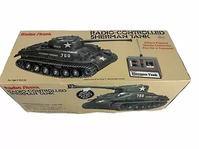 Vintage Radio Shack Sherman Tank Radio Controlled With Box Tested Working 1984 • $144.75