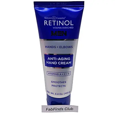 Retinol Hand Cream For MEN Sealed Hands Elbows Anti-Aging 3.4oz • $15.75