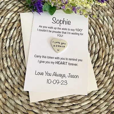 Wife To Be Personalised Gift From Groom On Our Wedding Day Keepsake For Bride • £11