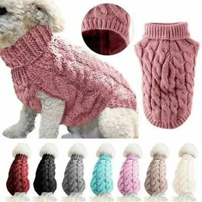 Pet Puppy Dog Cat Warm Winter Sweater Vest Knitted Coat Jacket Top For Small Dog • $6.57