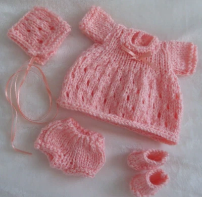 £6.50 • Buy Hand Knitted Dolls Clothes To Fit A 7-8 Inch Doll Berenguer Rosebud Ooak