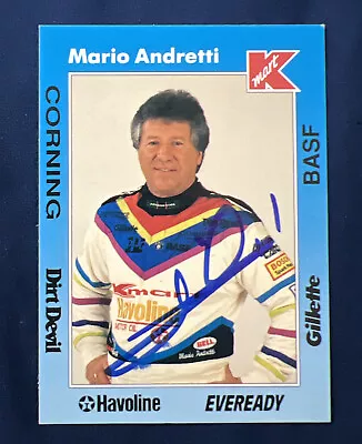 Mario Andretti Autographed Kmart Racing Card Signed Authentic Card • $14