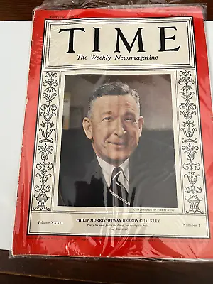 Time Magazine  Phillip Morris    July 4 1938 • $4