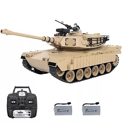 Remote Control Tank 1:16 M1A2 RC Tank 2.4G 15CH Abrams Main Battle Tank With ... • $239.99