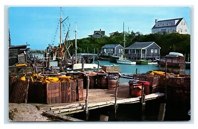 Postcard Menemsha Martha's Vineyard Mass Fishing Y53 • $3.29