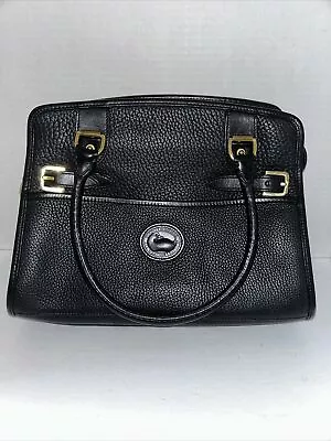 Vtg 90’s Dooney & Bourke All Weather Black Leather Bag • $47