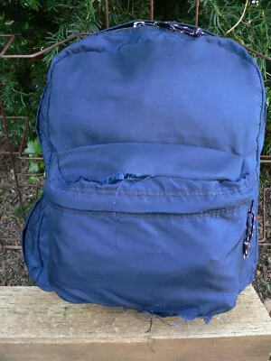 VTG 90s JANSPORT BACKPACK BREAK LOOSE DAY PACK CORDURA CANVAS DARK BLUE DISTRESS • $19.99