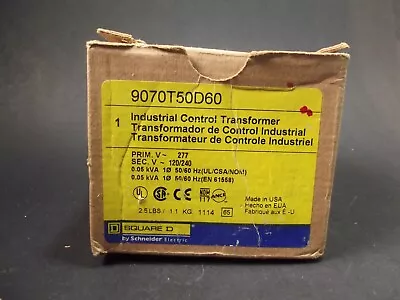 Square D Industrial Control Transformer 9070t50d60 PRIM. V 277 SEC V 120/240 • $77.77