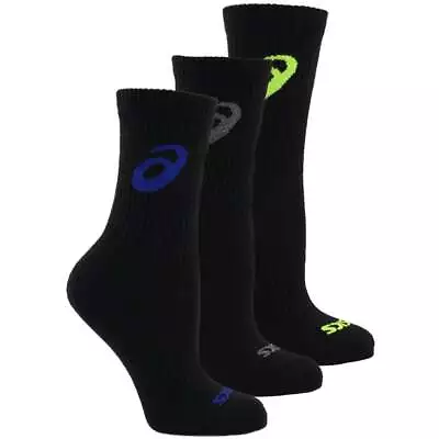 ASICS Contend Crew 3Pack Socks Mens Size S  Athletic ZK2277-8107 • $7.99