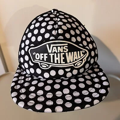 Vans Off The Wall Mesh Truckers Hat Skateboard Cap Black And White • £14.99