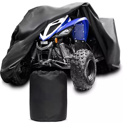 For Popular Model Waterproof ATV Cover Heavy Duty 600D Black Protects 4 Wheeler • $39.99