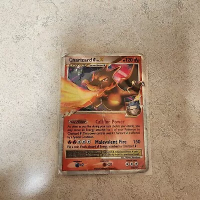 Pokémon TCG Charizard [G] LV.X Supreme Victors 143 Holo Rare Swirl Card Damage • $20