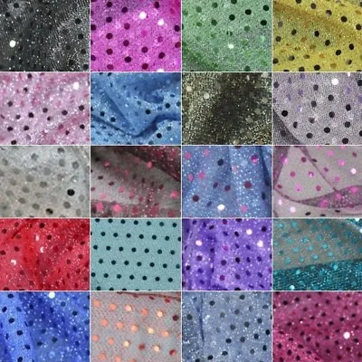 £1.50 • Buy Sparkly Round 3mm Sequin Fabric Shiny Sparkle Dress Craft Costume Party 