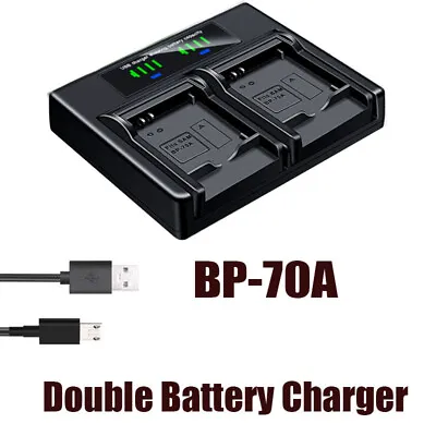 Dual Battery Charger For SAMSUNG BP-70A ES65 ES67 ES70 ES71 ES73 ES74 ES75 ES78 • £7.19