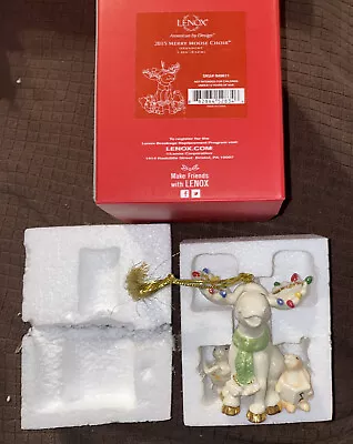 $95 • Buy Lenox MERRY MOOSE CHOIR Ornament Marcel Christmas Bunny Figure Annual 2015 NEW
