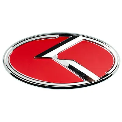 Chrome Red K Large Emblem Badge For Trunk Or Hood For Kia • $21.15