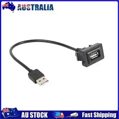 $8.45 • Buy Black Car Dash Flush Mount USB Port Panel Male To Female Extension Cable Adapter