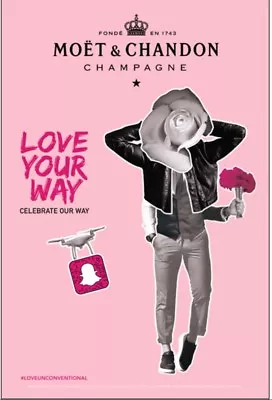 Moet Rose “love Your WAy” Poster 24 By 36 Inch In Size • $20