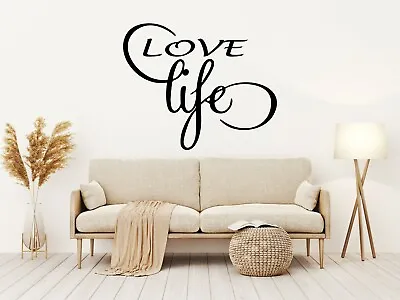 £2.49 • Buy Wall Art Stickers Love Life  Removable Home Decor Decals Vinyl DIY Quotes M