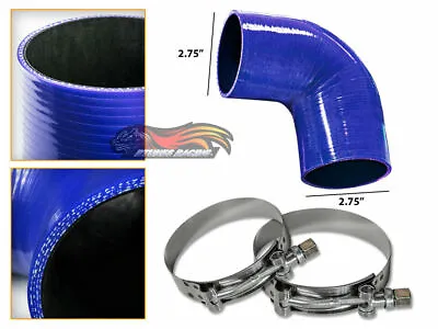 BLUE Silicone Elbow Coupler Hose 4Ply 2.75  70mm Supercharger Intake Intercooler • $15.29