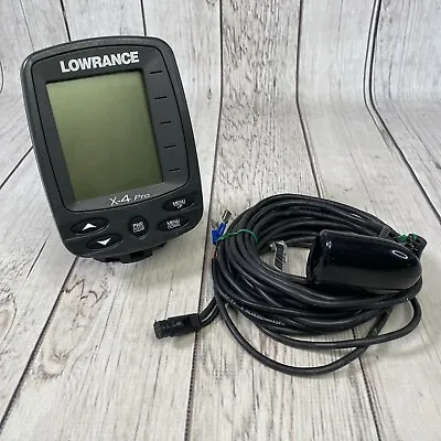 Lowrance X-4 Pro Fish Finder W/ Skimmer Wide Angle Transducer HST-WSU Sonar • $101.99