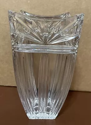 Waterford Crystal Marquis Heavy Square Vase 8” • $55