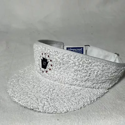 Vintage Imperial Terry Cloth Sun Golf Tennis Visor Adjustable Womens Made In USA • $23