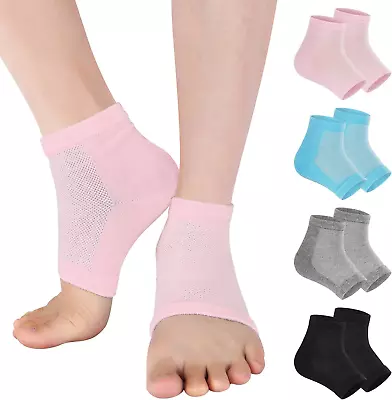 Vaincre Cracked Heel Repair Socks - 4 Pairs Moisturizing Heel Socks For Dry Gel • $14.82