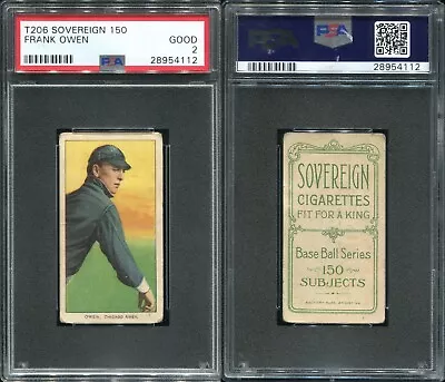 T206 Frank Owen ~~ PSA 2 ~~ Sovereign 150 Rare Back Sharp • $159.99