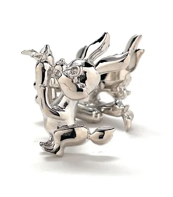 Easter Bunny Cufflinks Silver Peter Rabbit 3D Design Cuff Links • $18.30