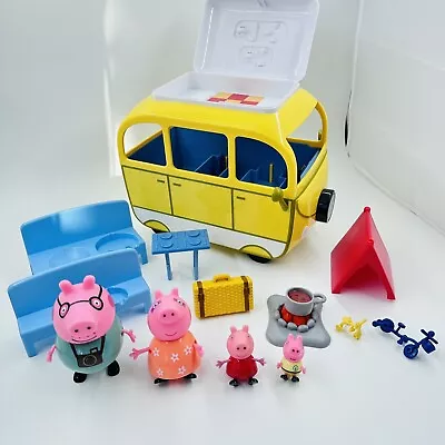 Peppa Pig's Campervan & Camping Playsets Bicycles Tent Fire Trip Camper RARE • £26.90