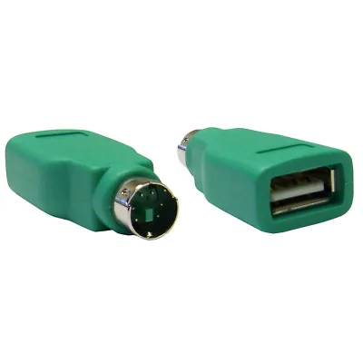 PS2 Male To USB Female Mouse Convertor Adaptor Connect PS/2 Mouse Into USB Port • £2.89